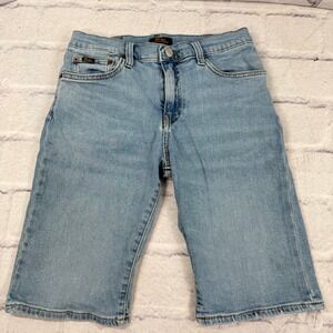 Polo Ralph Lauren Boy's Sullivan Slim Denim Jean Shorts Size 16 Light Wash 11"